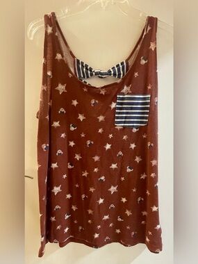 Disney Parks Size XL Minnie Mouse Star Tank – Bow Back + Stripe Pocket